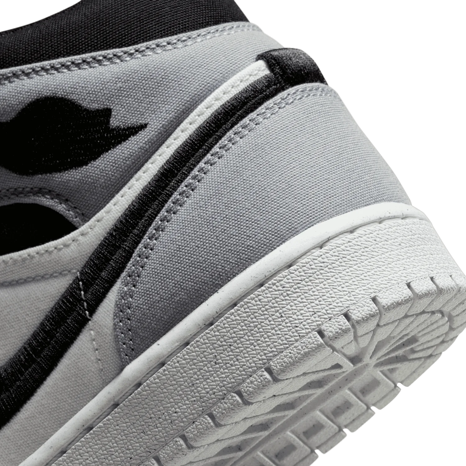 Air Jordan 1 Mid SE Canvas Black Light Steel Grey (W) image 7
