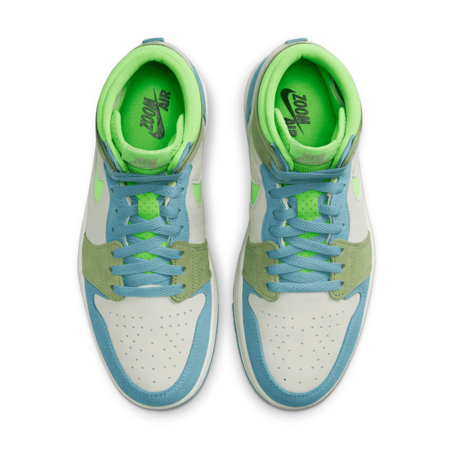 Air Jordan 1 High Zoom CMFT 2 University Blue Electric Green (W) image 3