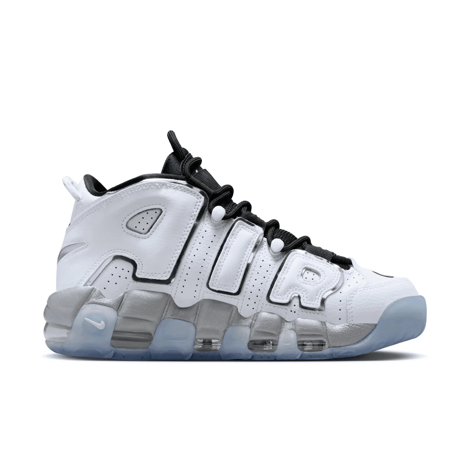Nike Air More Uptempo White Metallic Silver Clear (W) image 4