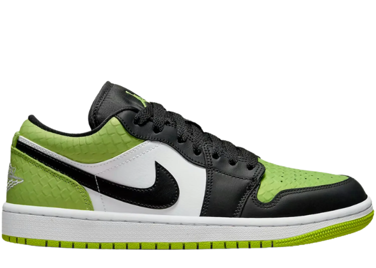 Jordan 1 Low Snakeskin Vivid Green (W)