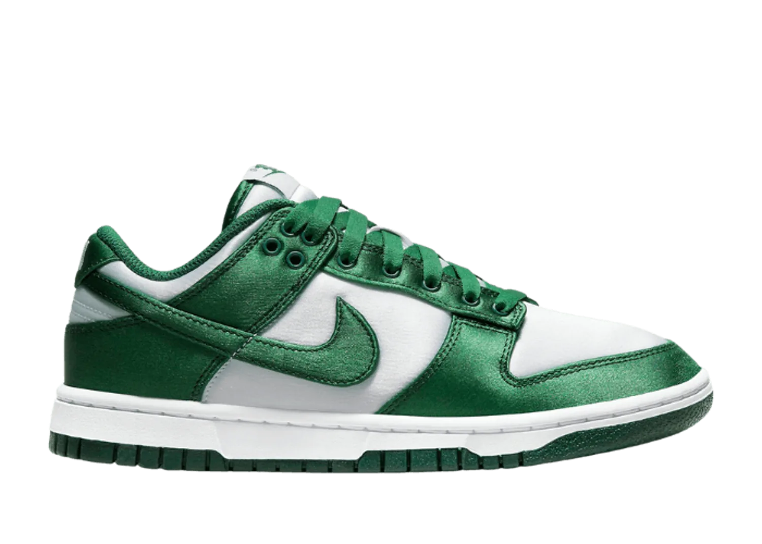 Nike Dunk Low Satin White Team Green (W)