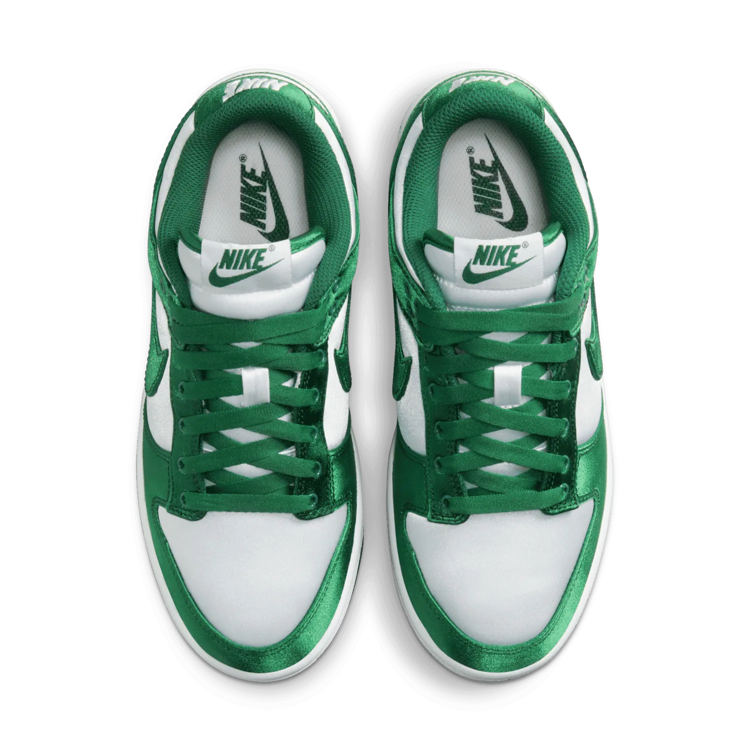 Nike Dunk Low Satin White Team Green (W) image 3