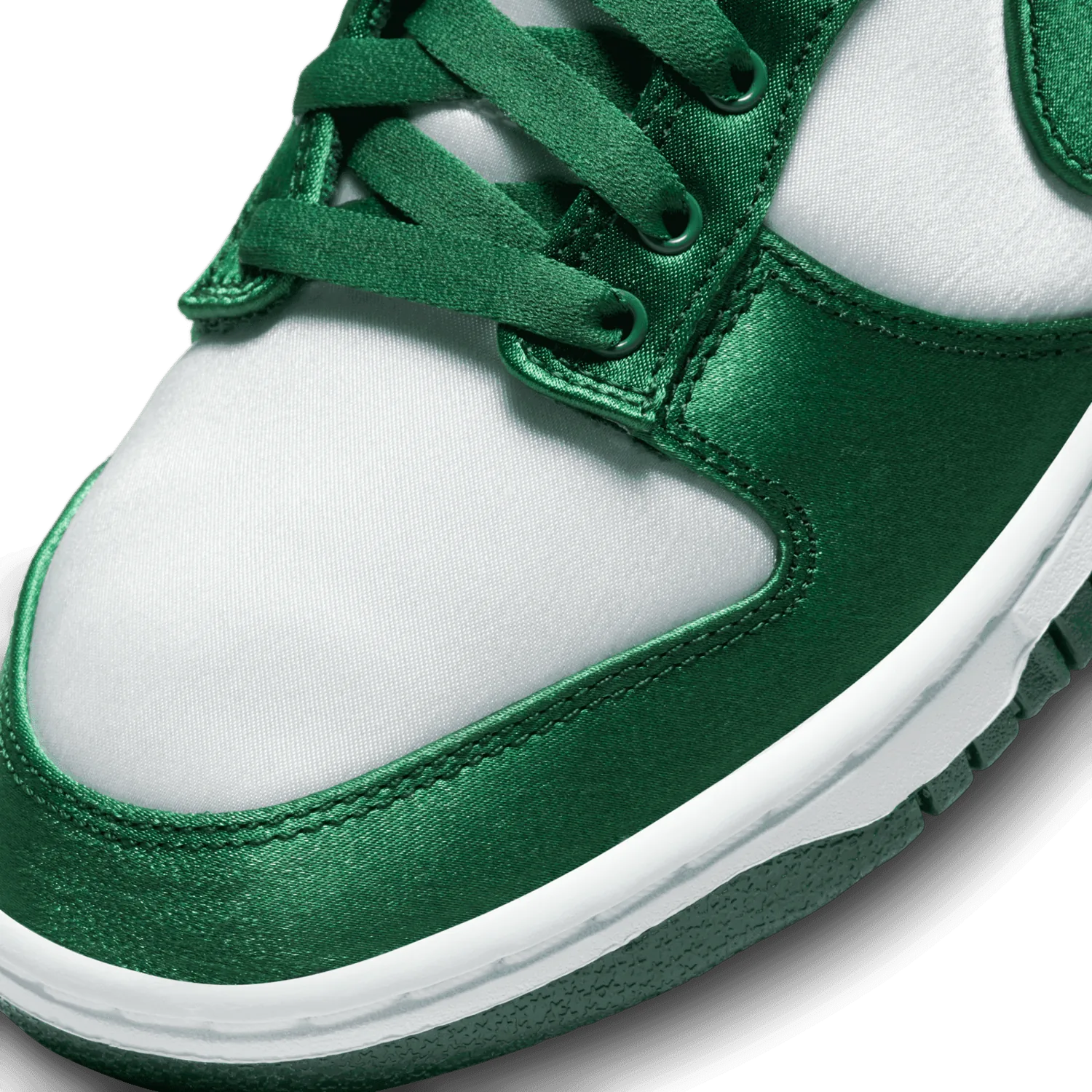 Nike Dunk Low Satin White Team Green (W) image 6
