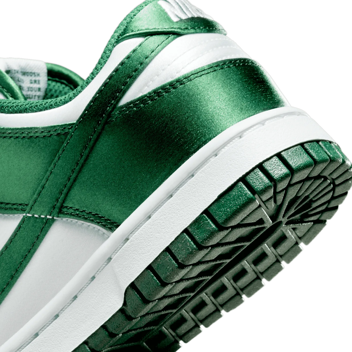 Nike Dunk Low Satin White Team Green (W) image 7