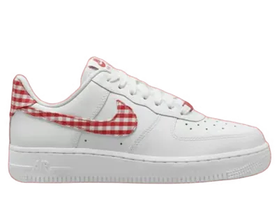 Nike Air Force 1 Low Gingham White Mystic Red (W)