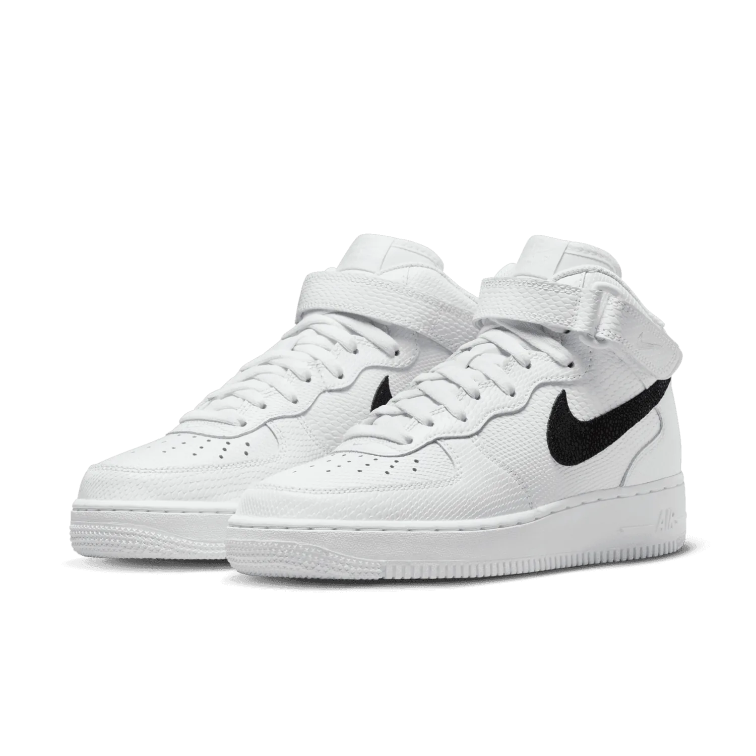 Nike Air Force 1 Mid Reptile White Black (W) image 4