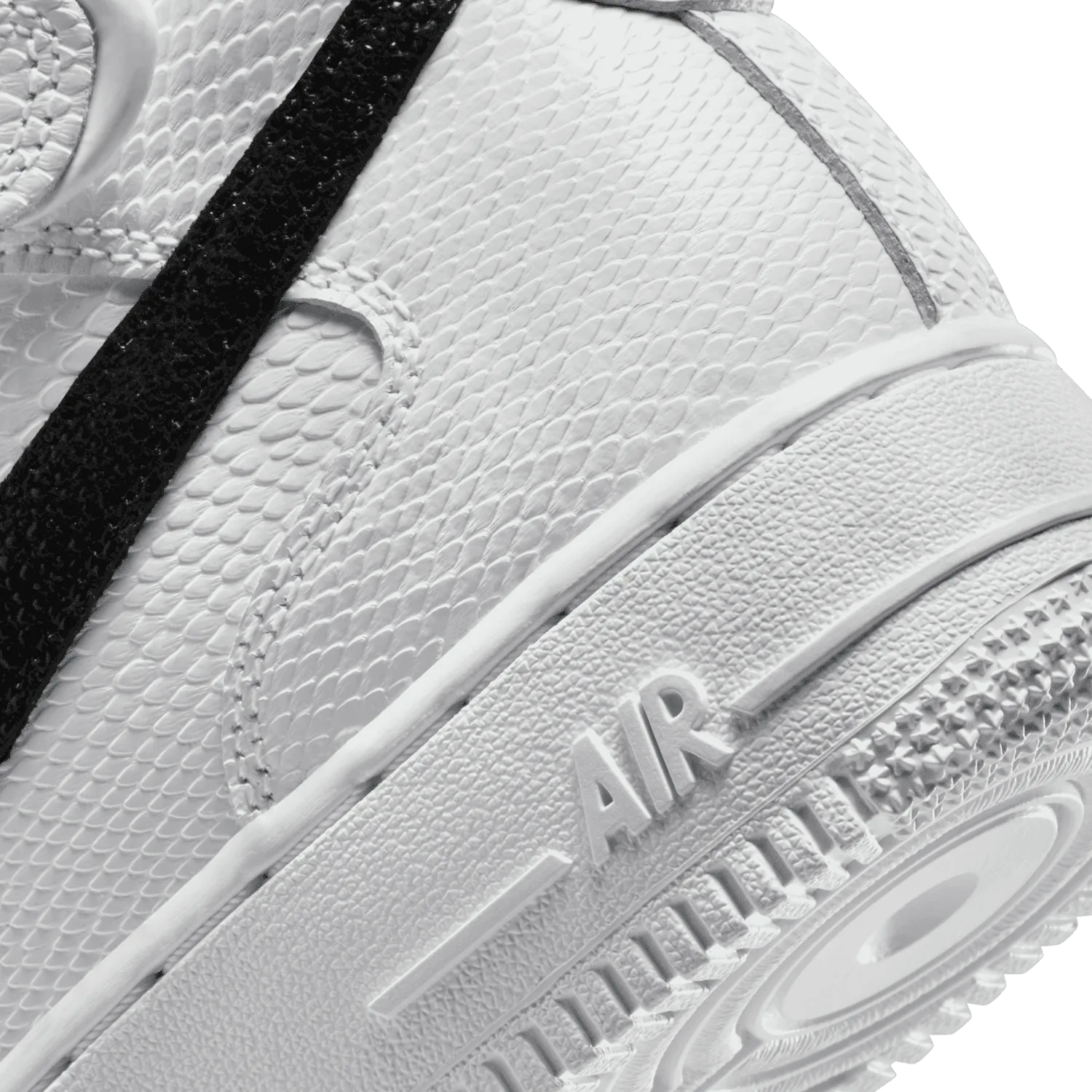 Nike Air Force 1 Mid Reptile White Black (W) image 7