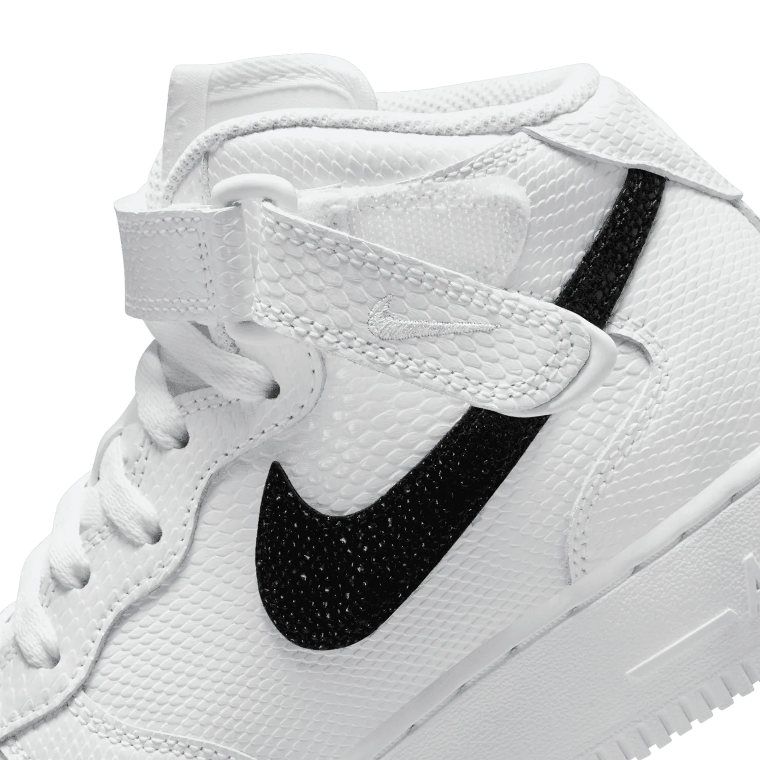 Nike Air Force 1 Mid Reptile White Black (W) image 8