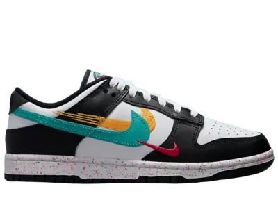Nike Dunk Low Multi-Color Swoosh Black White (W)