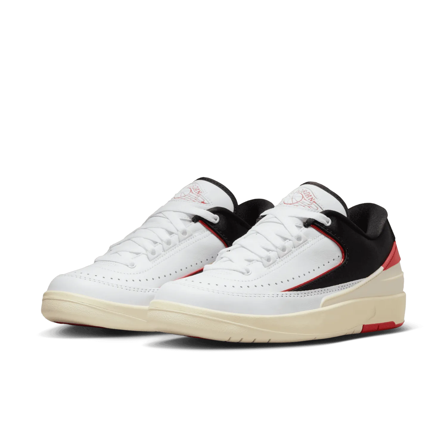 Air Jordan 2 Low Retro White University Red Black (W) image 3
