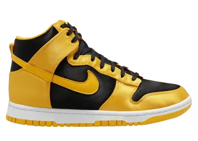 Nike Dunk High Satin Black Varsity Maize (W)