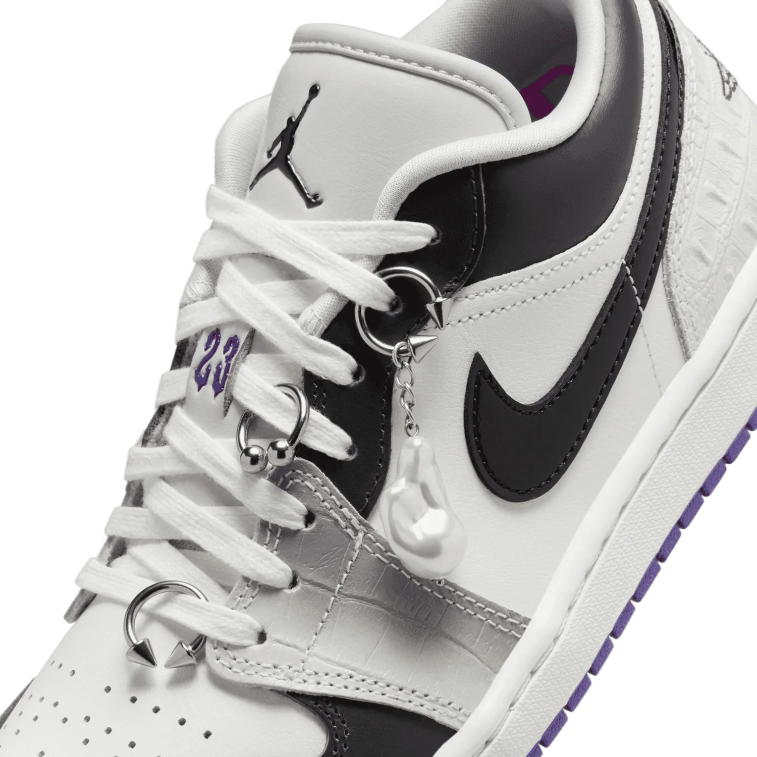 Air Jordan 1 Low SE Cement Grey Field Purple (W) image 9