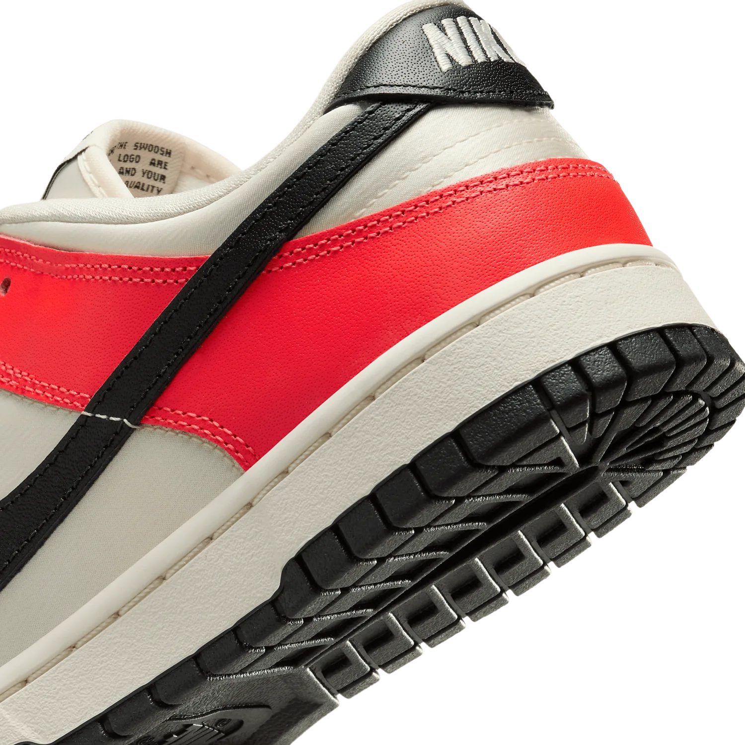 Nike Dunk Low Black Toe Bright Crimson (W) image 7